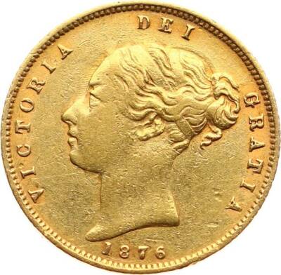 İngiltere 12 Sovereign 1876 Altın Victoria YMP10919 #555 - 1