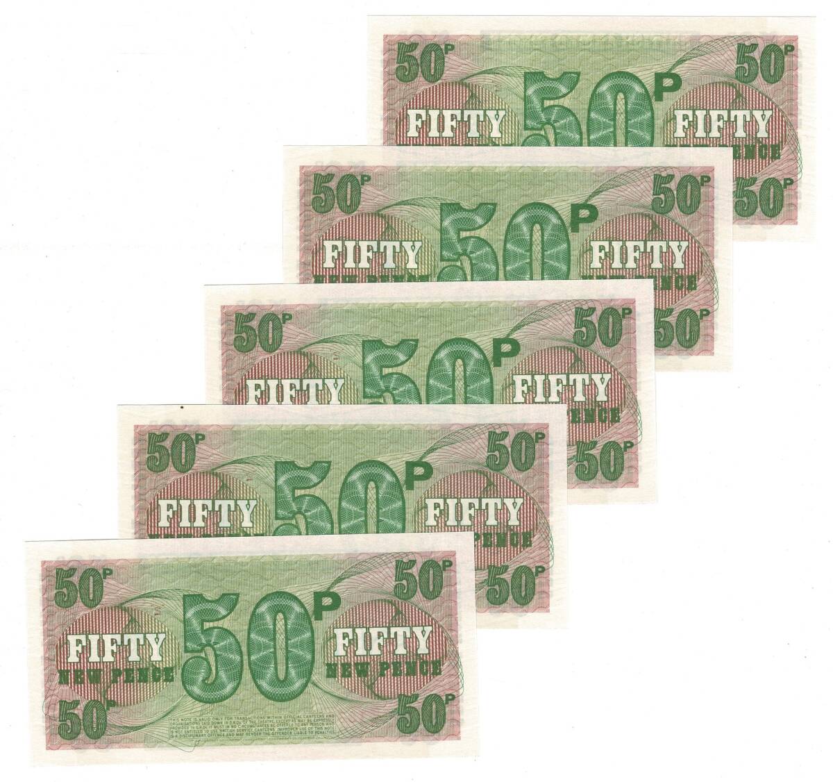 İngiltere 1972 Yılı 1 Pound Ordu Parası (5 Adet) - ÇİL YKP8820 - 2