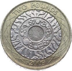 İngiltere 2 Pound 2009 * Elizabeth II * ÇÇT YMP11051 - 2