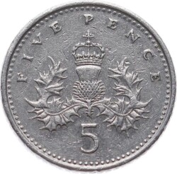 İngiltere 5 Pence 1991* Elizabeth II * ÇT+ YMP11069 - 2