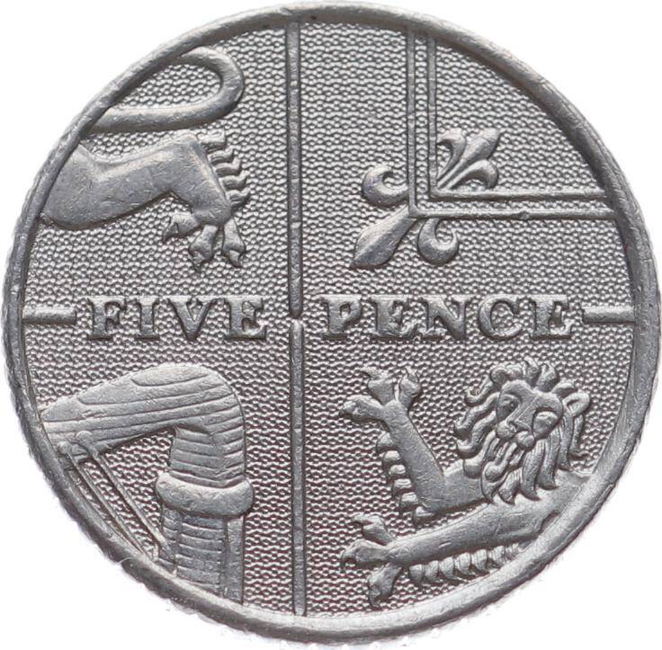 İngiltere 5 Pence 2008 * Elizabeth II * ÇA YMP11066 - 2