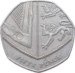 İngiltere 50 Pence 2015 * Elizabeth II * ÇT YMP11057 - 2