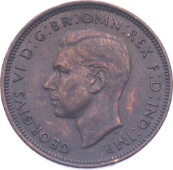 İngiltere Half Penny 1943 ' George VI Dönemi ' ÇÇT YMP11200 - 2