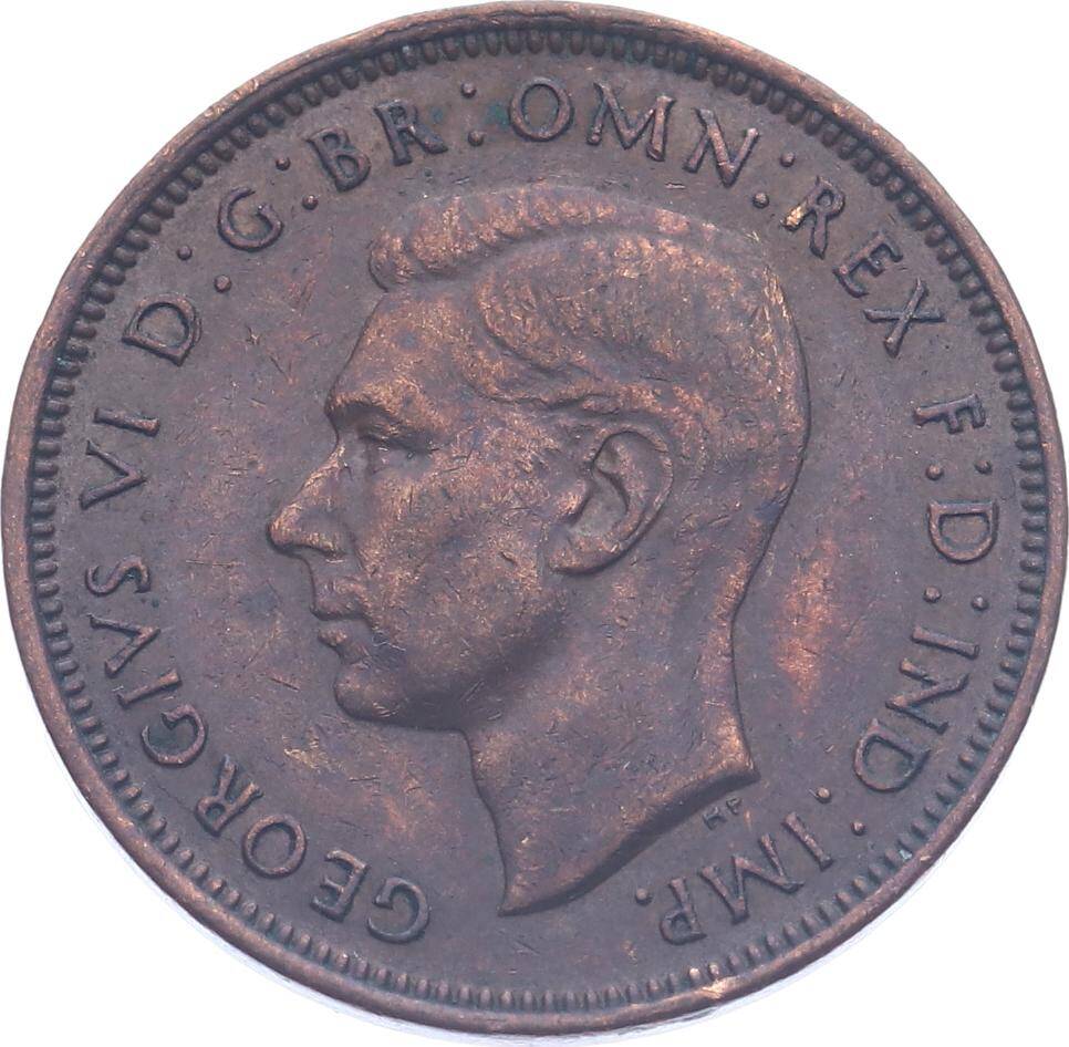 İngiltere Half Penny 1943 ' George VI Dönemi ' ÇÇT YMP11200 - 2