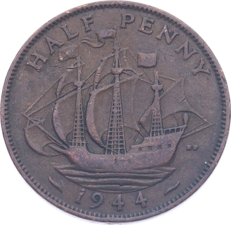 İngiltere Half Penny 1944 ' George VI Dönemi ' ÇÇT YMP11201 - 1