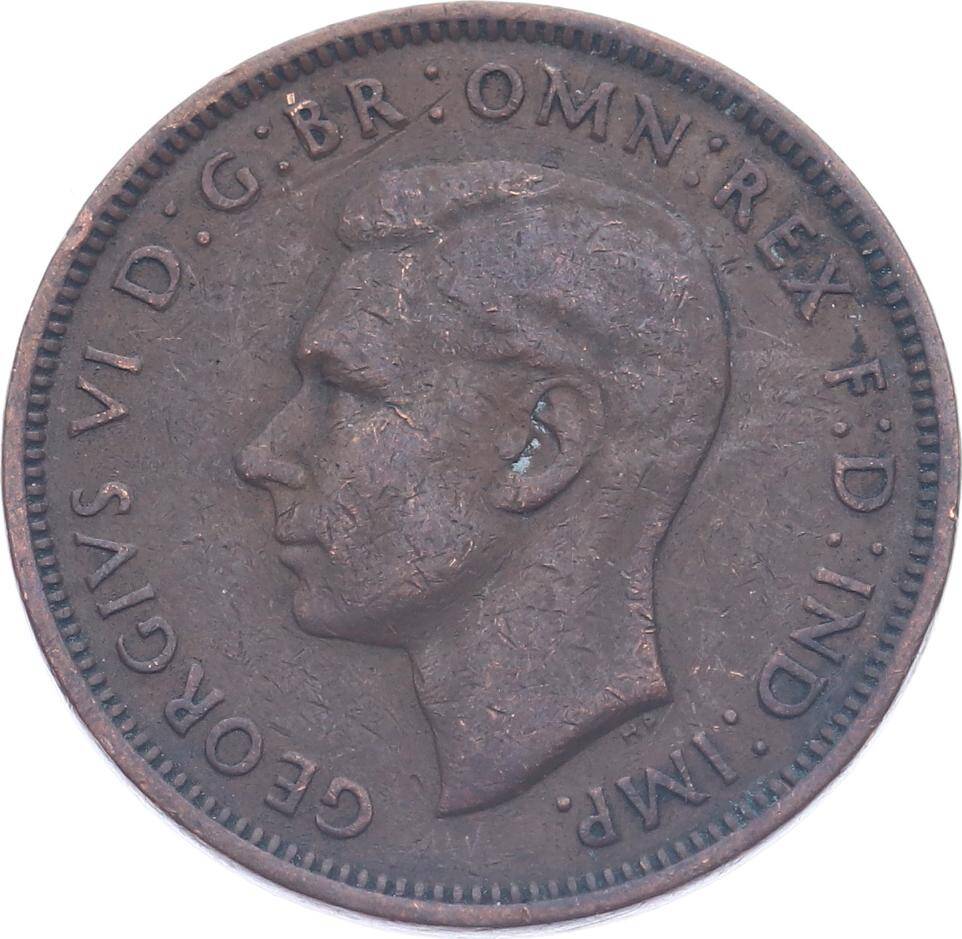İngiltere Half Penny 1944 ' George VI Dönemi ' ÇÇT YMP11201 - 2