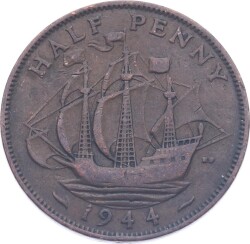 İngiltere Half Penny 1944 ' George VI Dönemi ' ÇÇT YMP11201 - 3