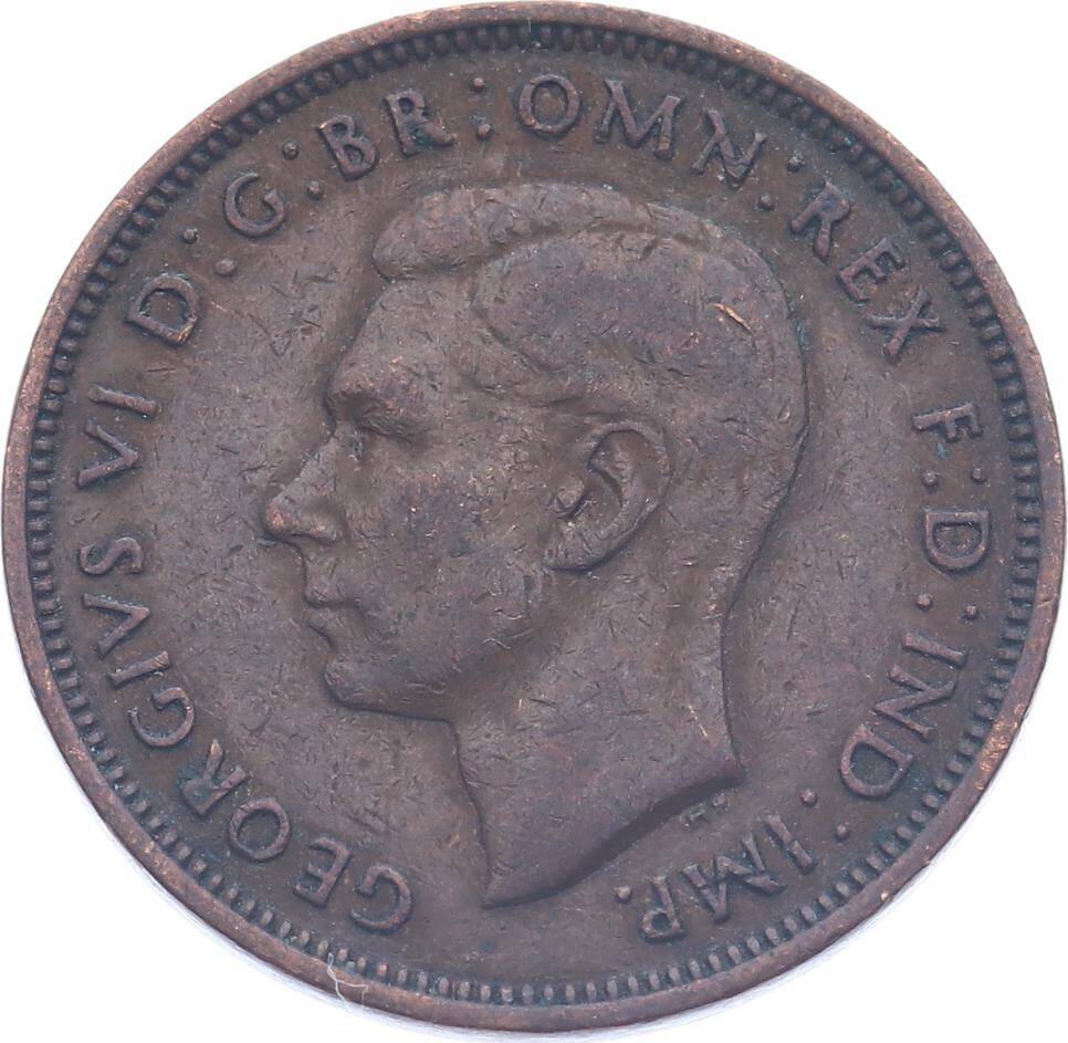 İngiltere Half Penny 1945 ' George VI Dönemi ' ÇÇT YMP11199 - 2
