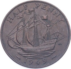 İngiltere Half Penny 1949 ' George VI Dönemi ' ÇÇT YMP11202 - Gökçekoleksiyon