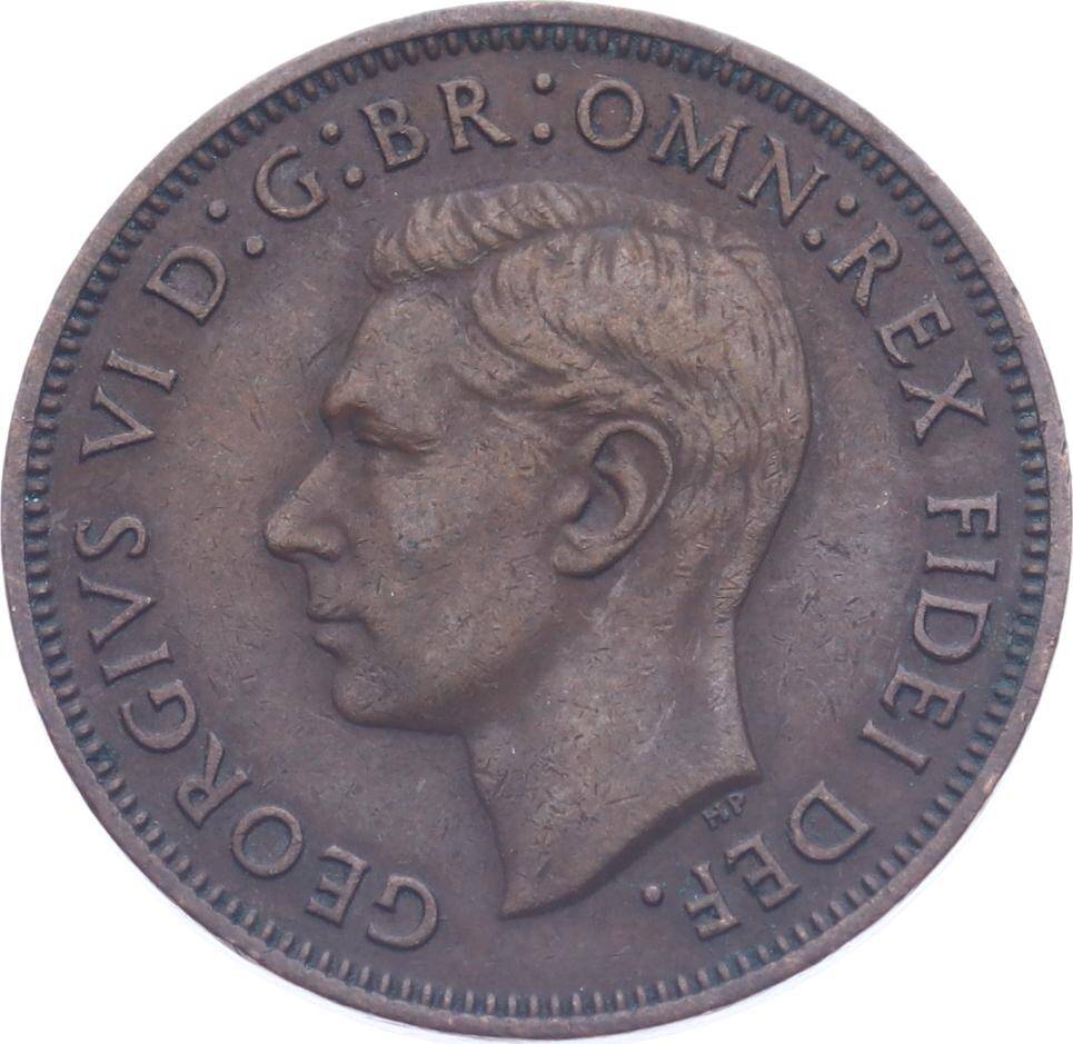 İngiltere Half Penny 1950 ' George VI Dönemi ' ÇÇT YMP11196 - 2