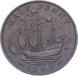 İngiltere Half Penny 1952 ' George VI Dönemi ' ÇÇT YMP11203 - Gökçekoleksiyon
