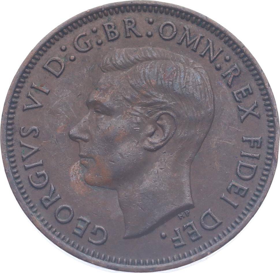 İngiltere Half Penny 1952 ' George VI Dönemi ' ÇÇT YMP11203 - 2