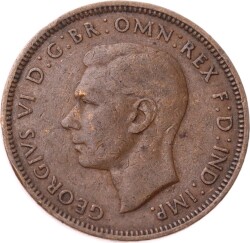 İngiltere ½ Penny 1944 *Kral George VI* ÇÇT YMP11256 - 2