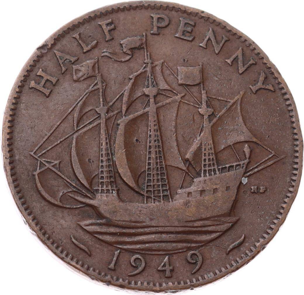 İngiltere ½ Penny 1949 *Kral George VI* ÇÇT YMP11259 - 1