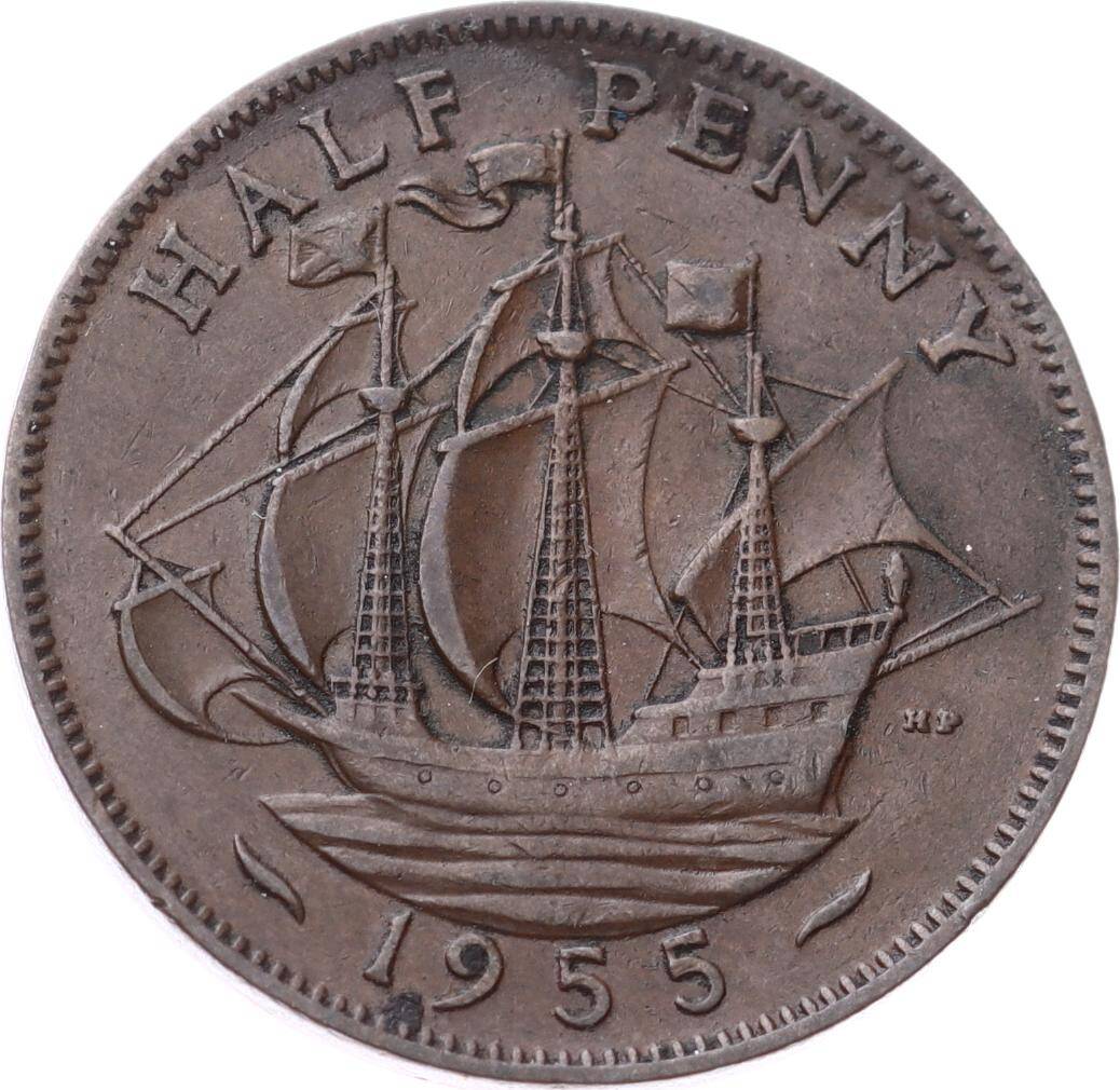 İngiltere ½ Penny 1955 *Kraliçe Elizabeth II* ÇÇT YMP11261 - 1