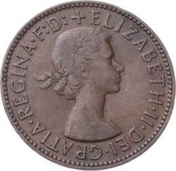 İngiltere ½ Penny 1955 *Kraliçe Elizabeth II* ÇÇT YMP11261 - 2