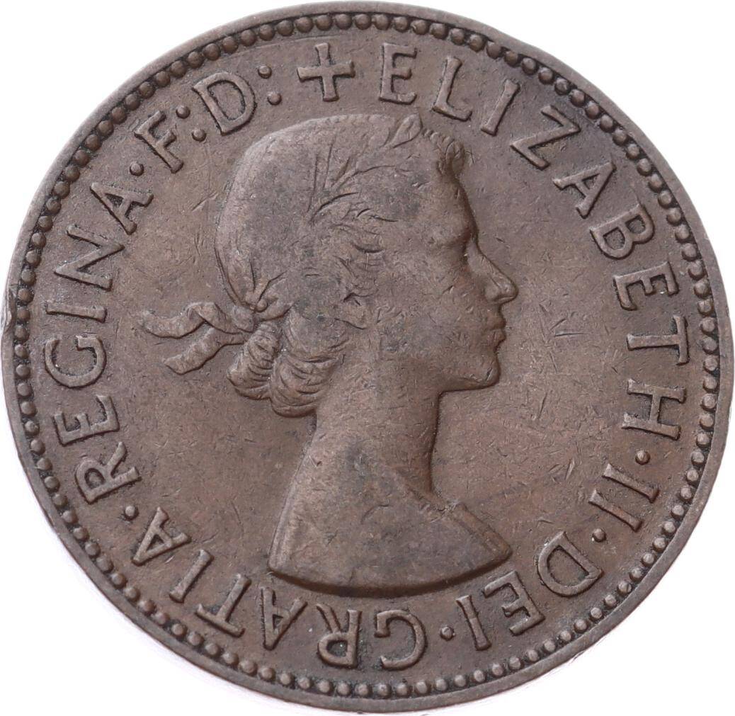 İngiltere ½ Penny 1955 *Kraliçe Elizabeth II* ÇÇT YMP11261 - 2