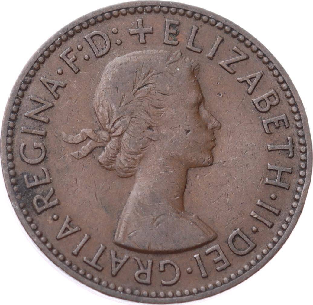 İngiltere ½ Penny 1956 *Kraliçe Elizabeth II* ÇÇT YMP11262 - 2
