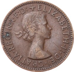 İngiltere ½ Penny 1957 *Kraliçe Elizabeth II* ÇÇT YMP11263 - 2