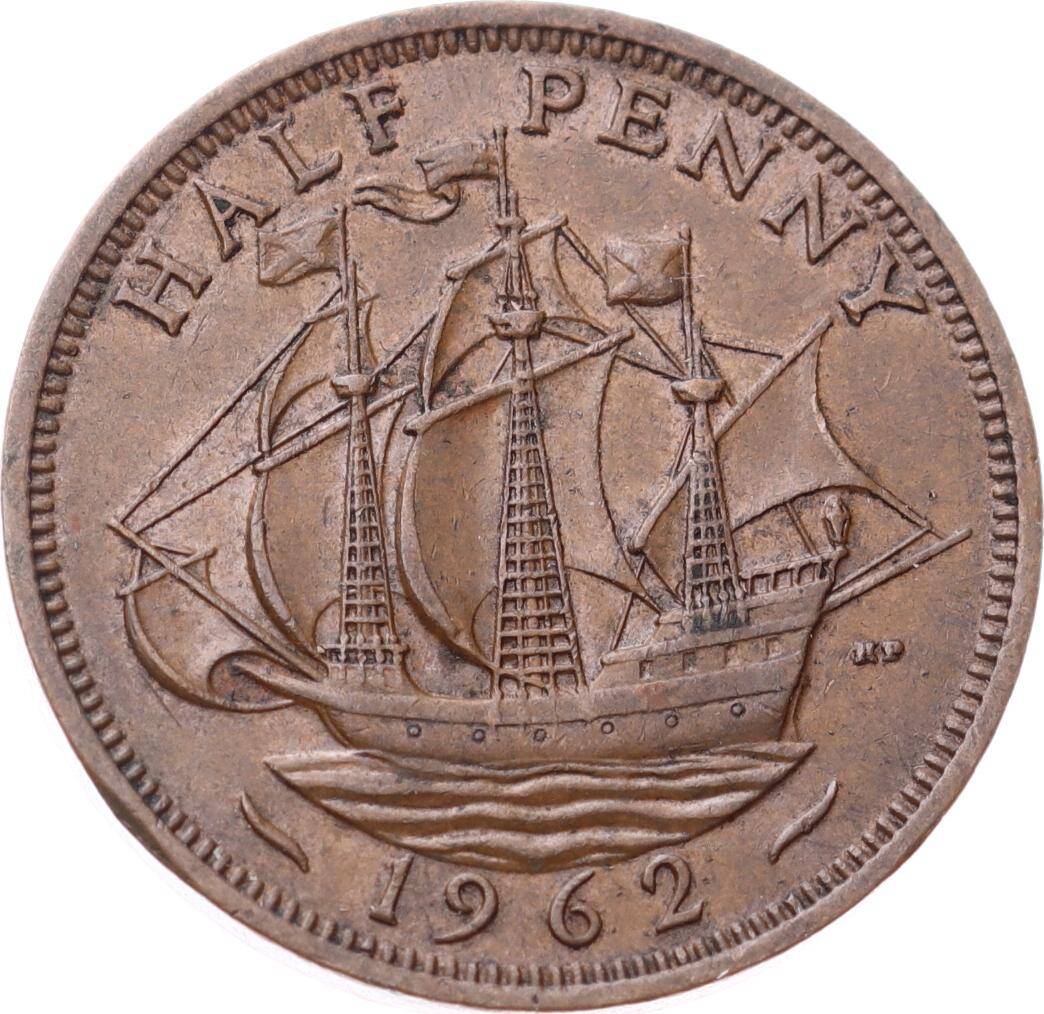 İngiltere ½ Penny 1962 *Kraliçe Elizabeth II* ÇÇT YMP11266 - 1