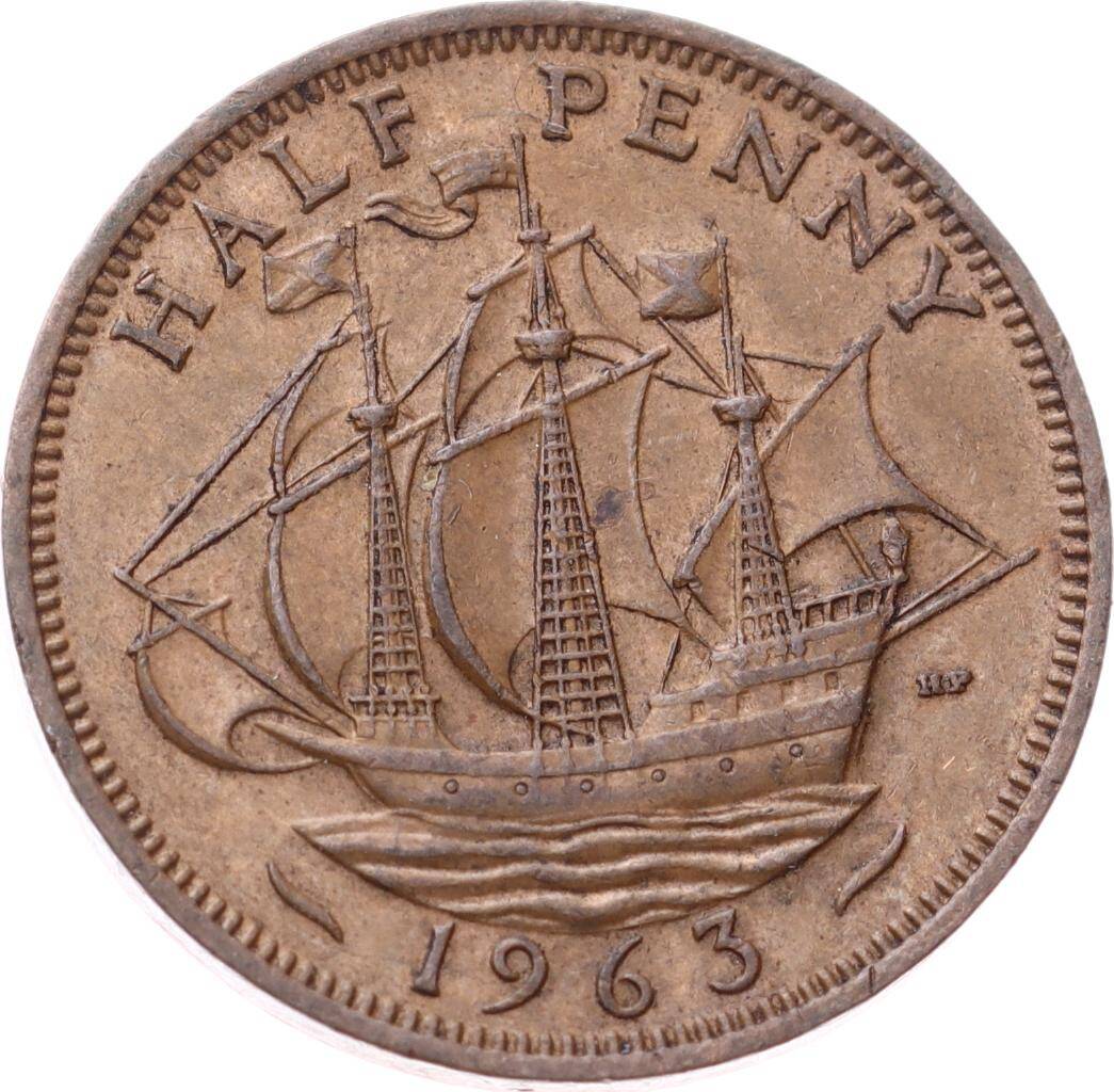 İngiltere ½ Penny 1963 *Kraliçe Elizabeth II* ÇÇT YMP11267 - 1