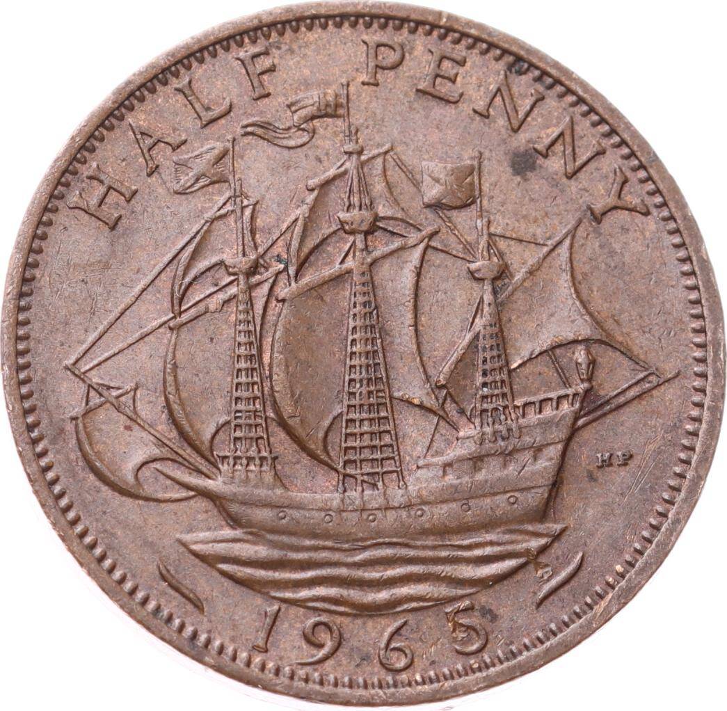 İngiltere ½ Penny 1965 *Kraliçe Elizabeth II* ÇÇT+ YMP11269 - 1