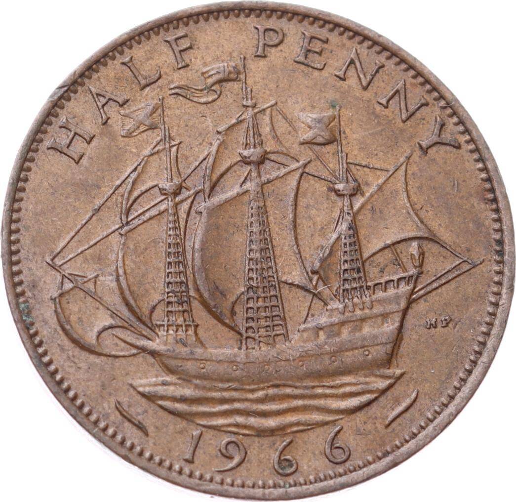 İngiltere ½ Penny 1966 *Kraliçe Elizabeth II* ÇÇT YMP11270 - 1