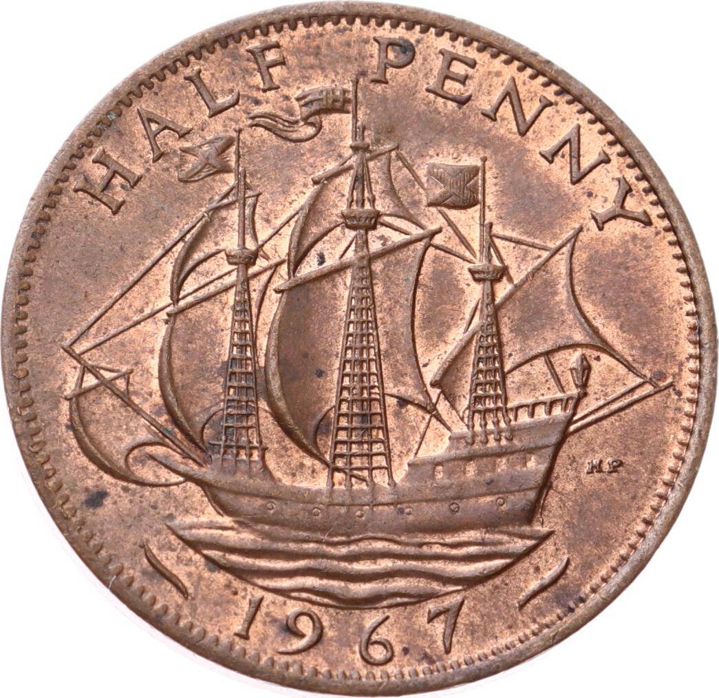 İngiltere ½ Penny 1967 *Kraliçe Elizabeth II* ÇİL YMP11271 - 1
