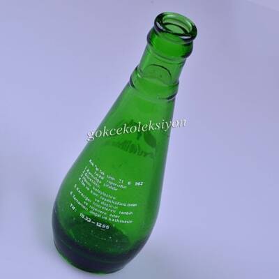 İnişdibi Doğal Maden Suyu Şişesi – Orijinal Etiketli (yeşil cam, yazılı şişe) CMK222 - 2