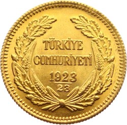 İnönü 100 Kuruş 192323 Meskük KulpsuzÇİL TCA243 #885 - 2