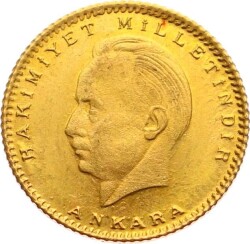 İnönü 25 Kuruş 1947 Meskük Kulpsuz Çil TCA250 255 - Gökçekoleksiyon