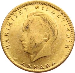 İnönü 25 Kuruş 1947 Meskük Kulpsuz Çil TCA251 #255 - 1