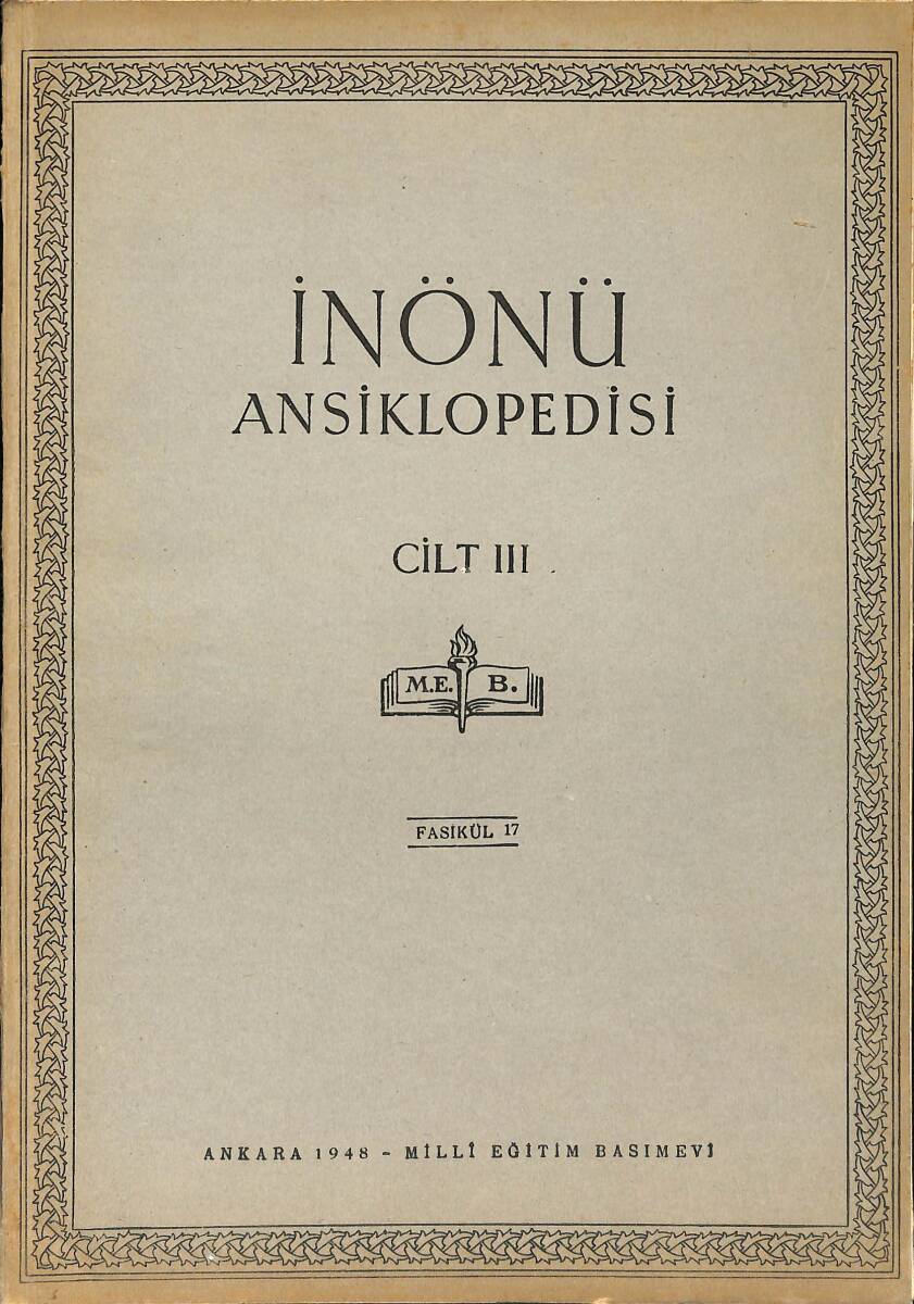 İnönü Ansiklopedisi Cilt 3 Fasikül 17 NDR91537 - 1