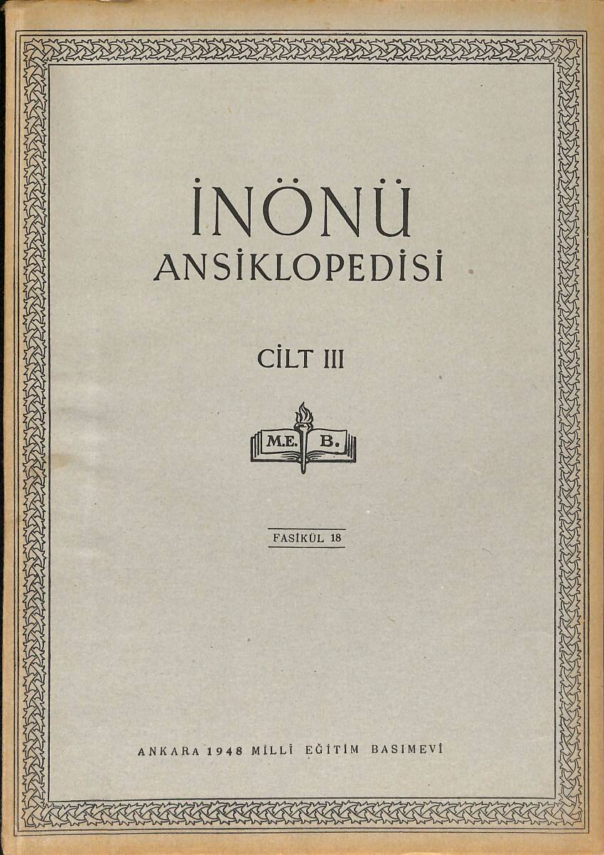 İnönü Ansiklopedisi Cilt 3 Fasikül 18 NDR91536 - 1