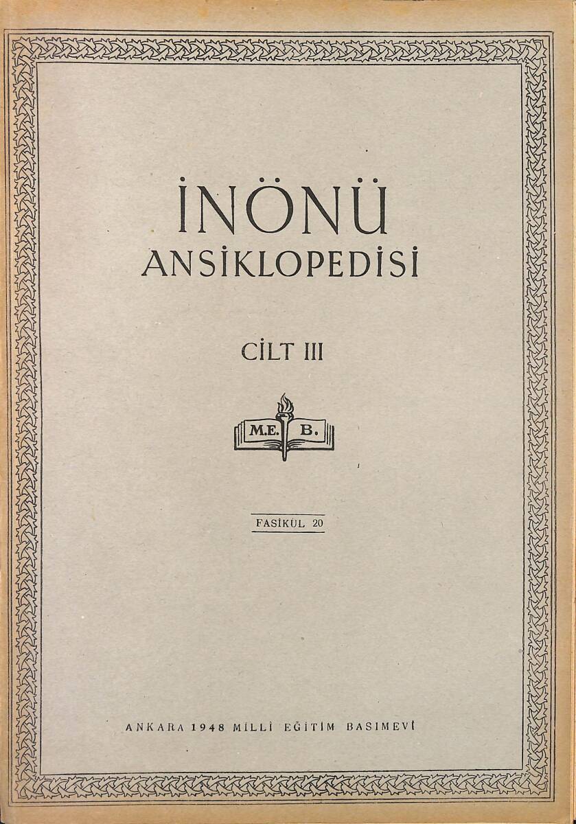 İnönü Ansiklopedisi Cilt 3 Fasikül 20 NDR91501 - 1