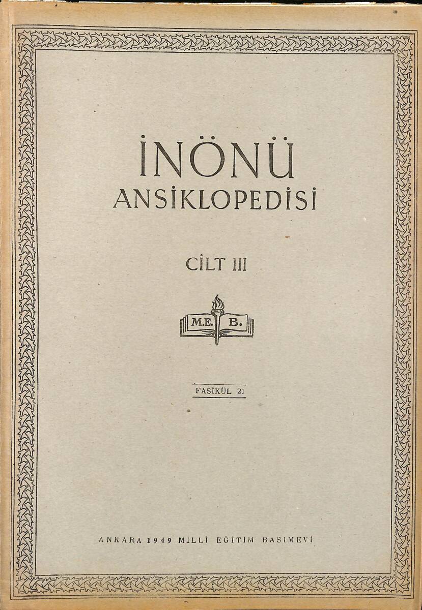 İnönü Ansiklopedisi Cilt 3 Fasikül 21 NDR91500 - 1