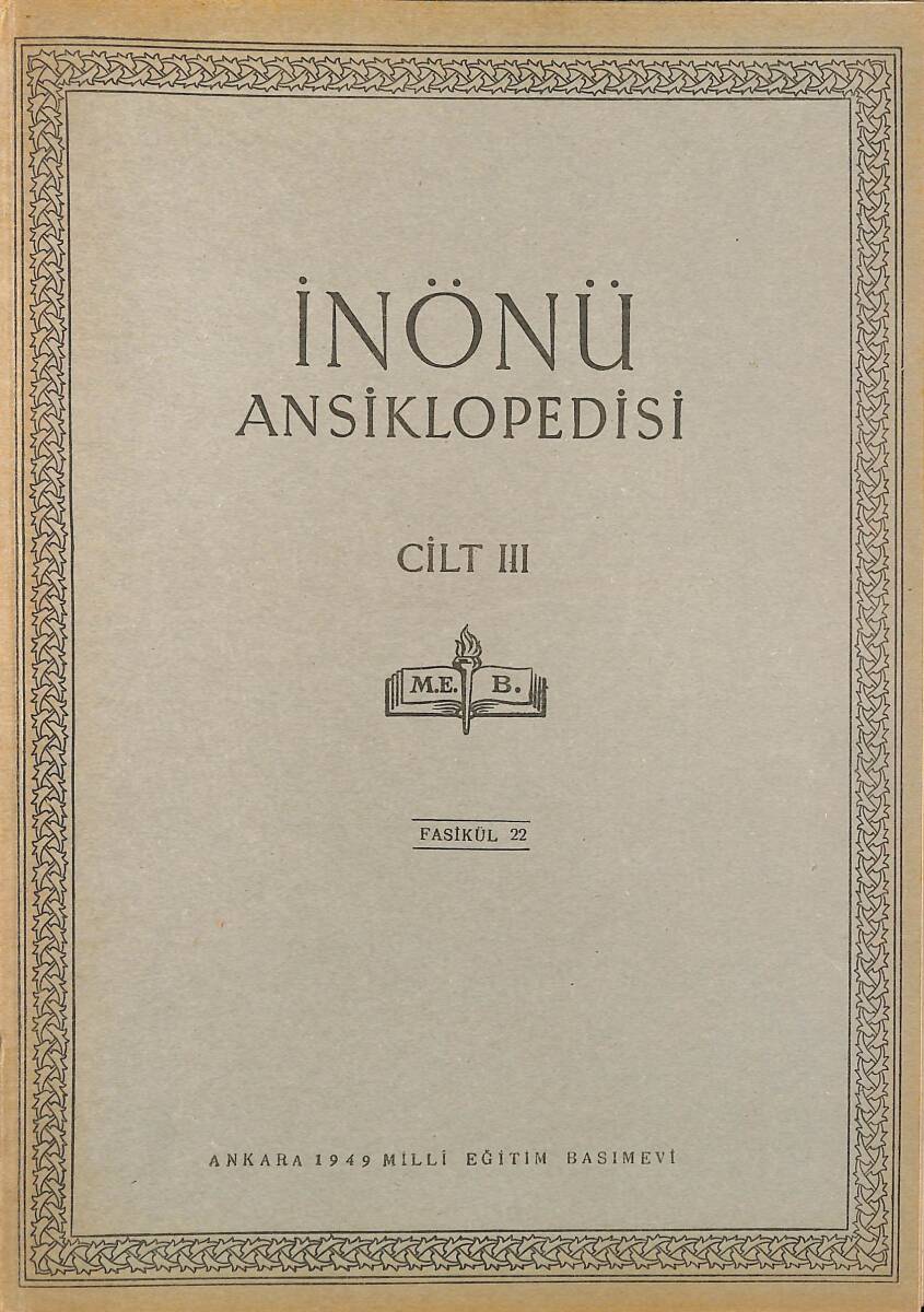 İnönü Ansiklopedisi Cilt 3 Fasikül 22 NDR91499 - 1