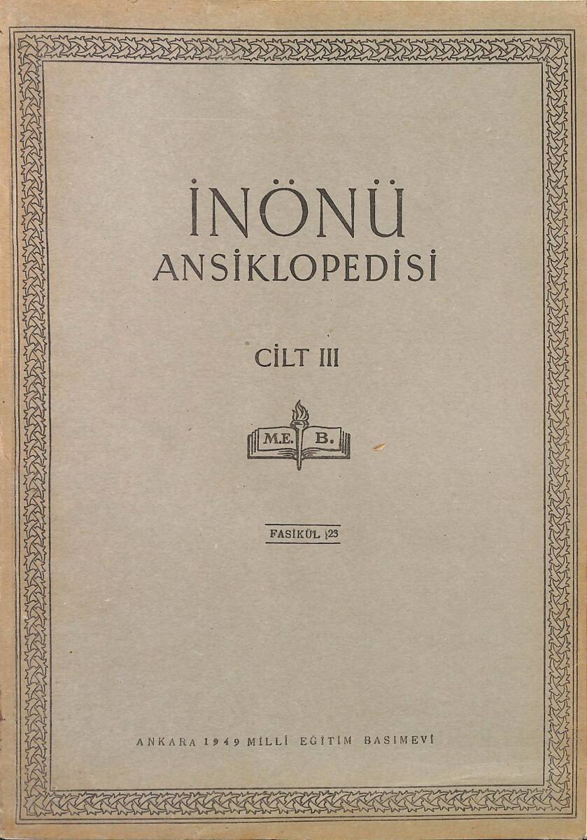 İnönü Ansiklopedisi Cilt 3 Fasikül 23 NDR91512 - 1