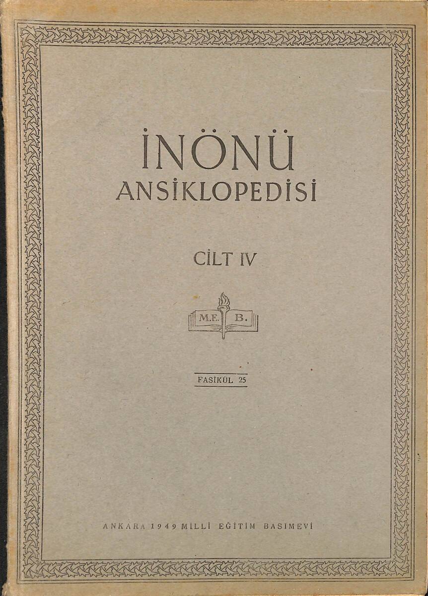 İnönü Ansiklopedisi Cilt 4 Fasikül 25 NDR91510 - 1