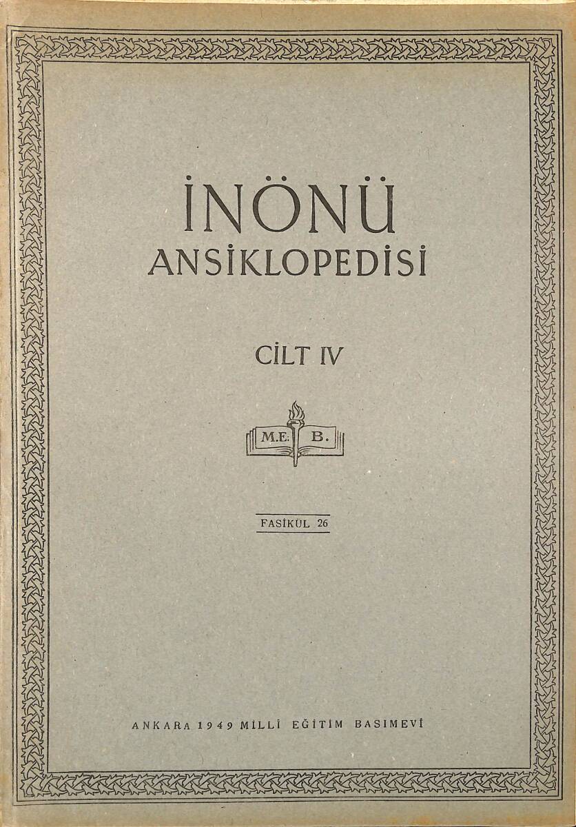 İnönü Ansiklopedisi Cilt 4 Fasikül 26 NDR91511 - 1