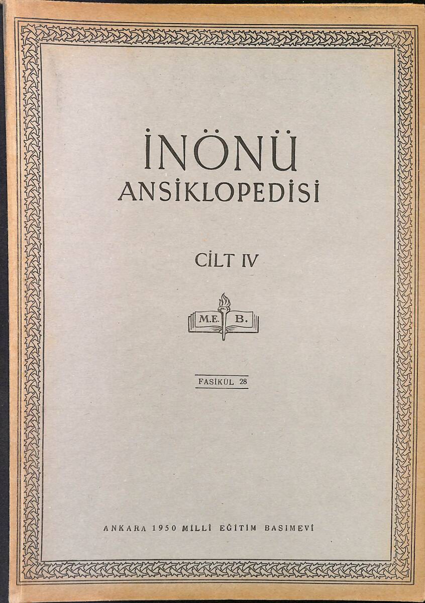 İnönü Ansiklopedisi Cilt 4 Fasikül 28 NDR91503 - 1