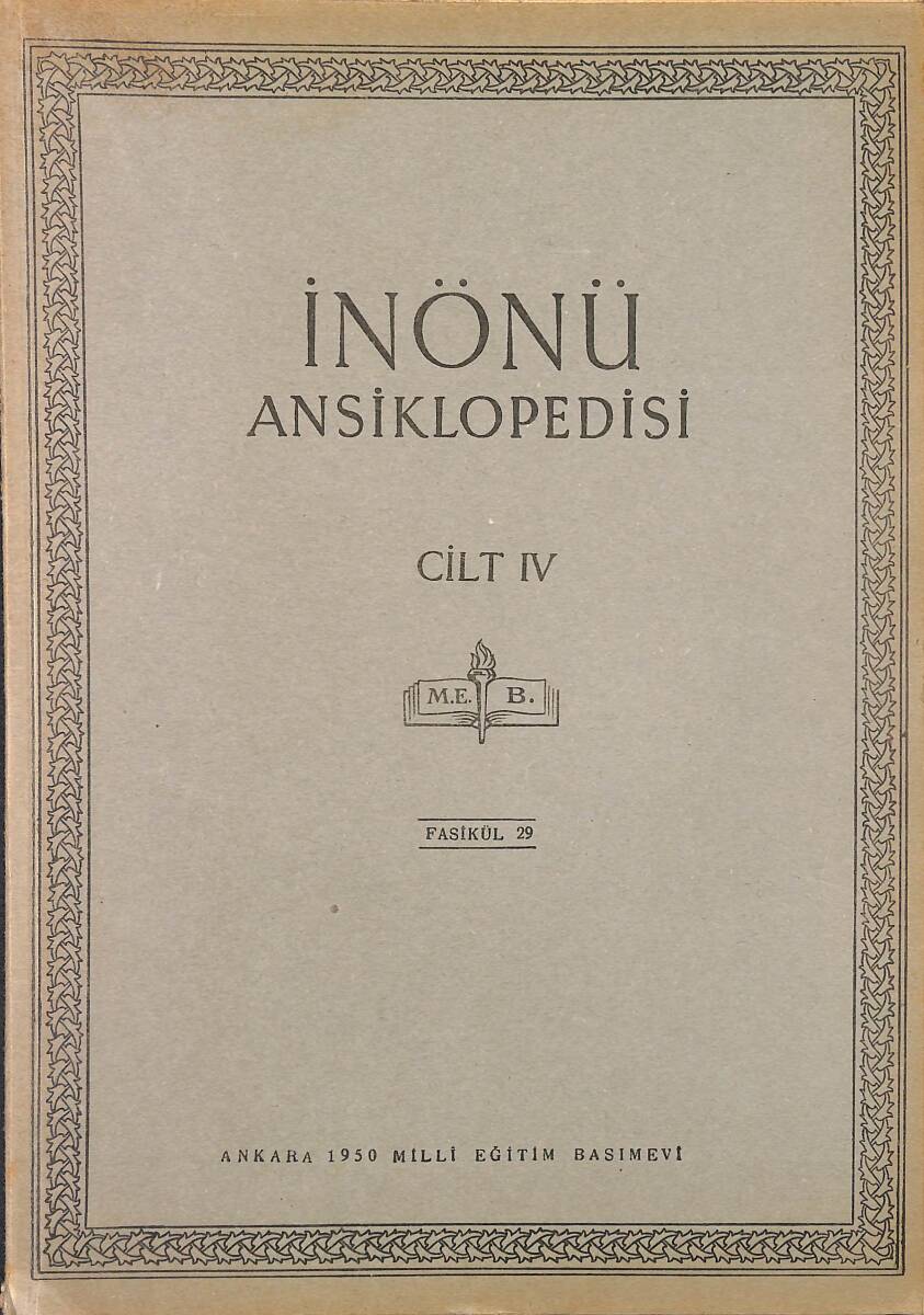 İnönü Ansiklopedisi Cilt 4 Fasikül 29 NDR91515 - 1