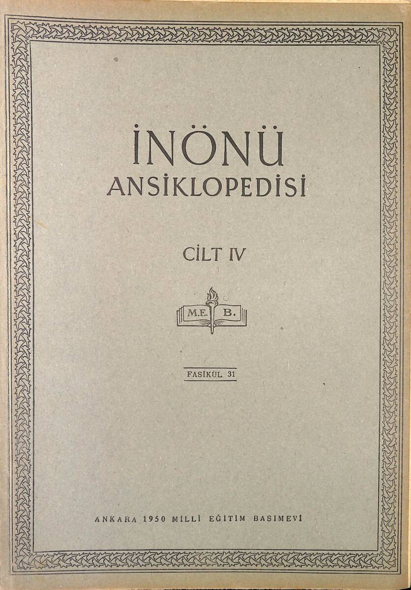 İnönü Ansiklopedisi Cilt 4 Fasikül 31 NDR91502 - 1