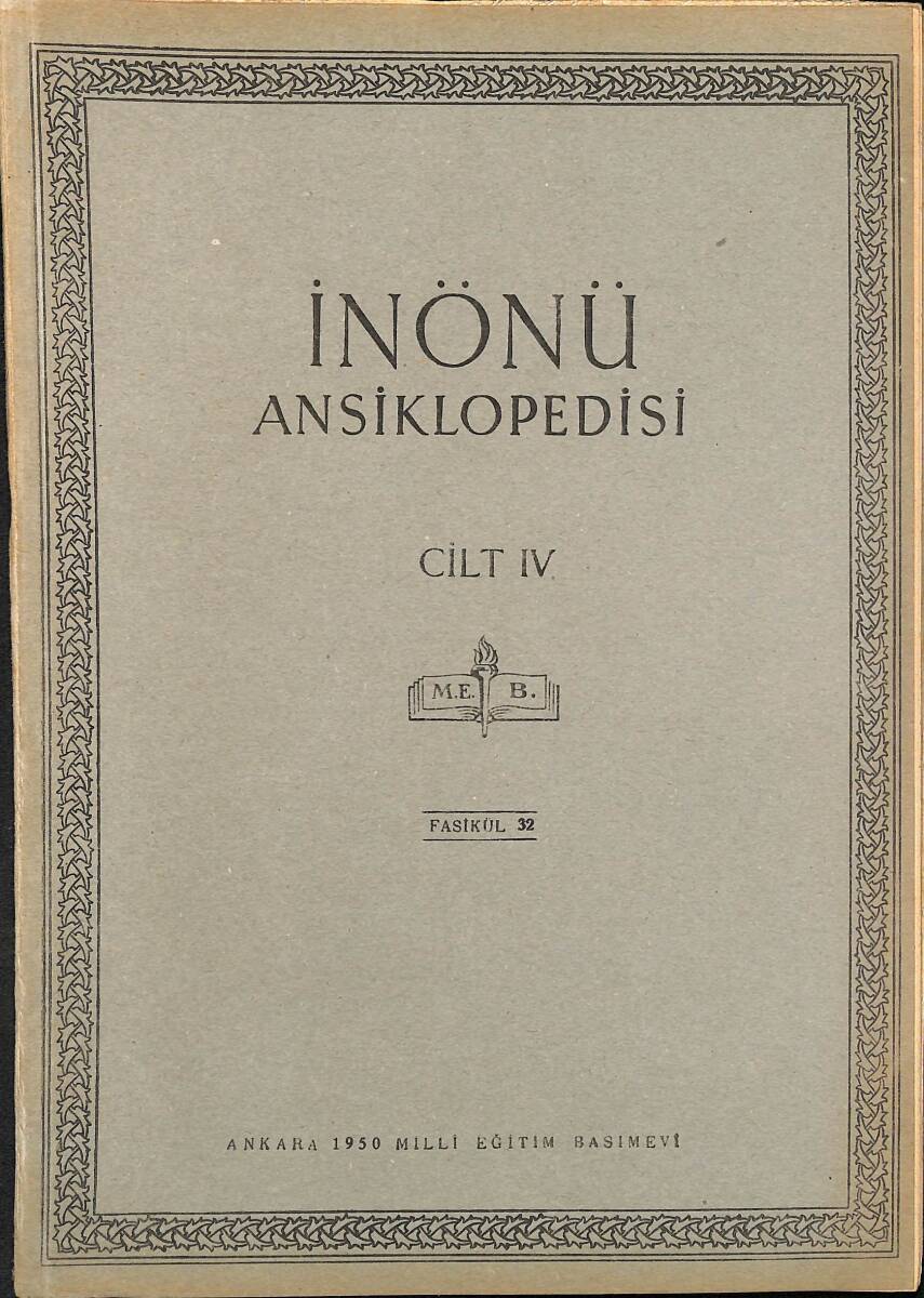 İnönü Ansiklopedisi Cilt 4 Fasikül 32 NDR91509 - 1