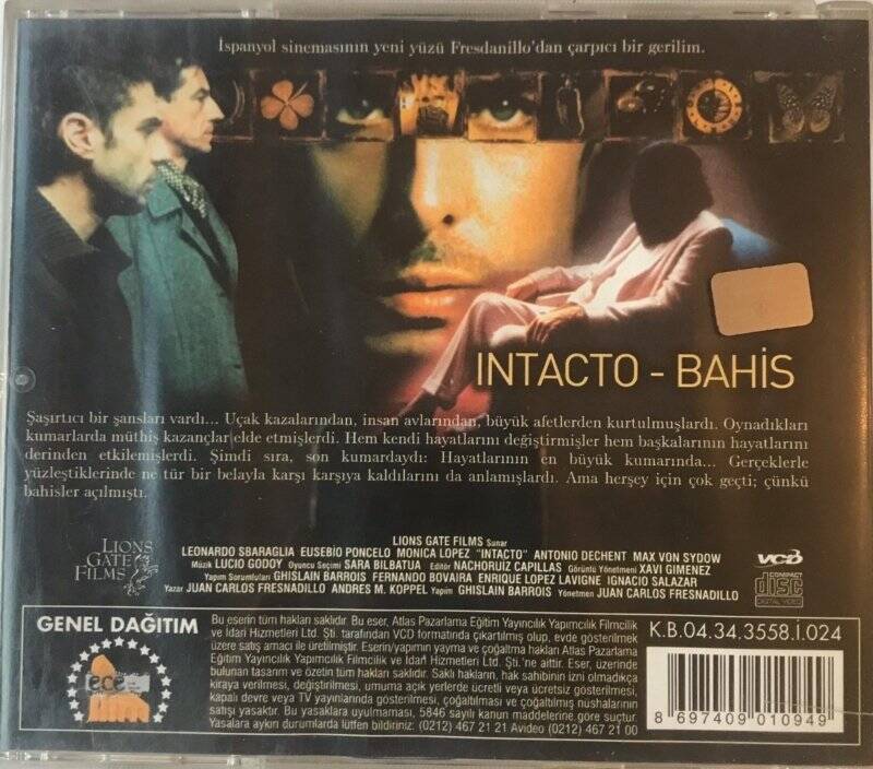 Intacto Bahis VCD Film VCD4460 - 2