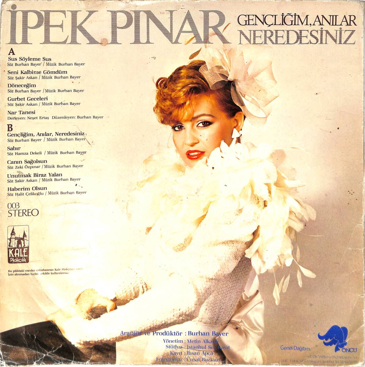 İpek Pınar - Gençliğim, Anılar, Nerdesiniz LP PLAK (10/6.5) PLK26482 - 2
