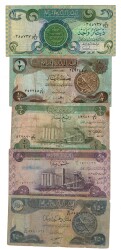Irak ½/¼/1/50/250 Dinar 1980/2003 Yabancı Kağıt Para Lotu Temiz YKP8323 - 1