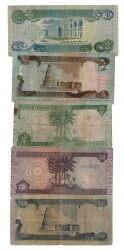 Irak ½/¼/1/50/250 Dinar 1980/2003 Yabancı Kağıt Para Lotu Temiz YKP8323 - 2