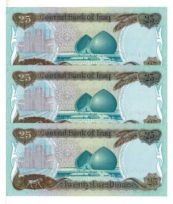 Irak 25 Dinar 1986 ÇİL *Seri Takipli* YKP9091 - 2