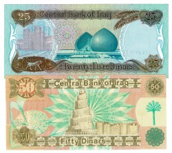 Irak 25/50 Dinar ÇİL Set * Saddam Hüseyin * YKP8311 - 3